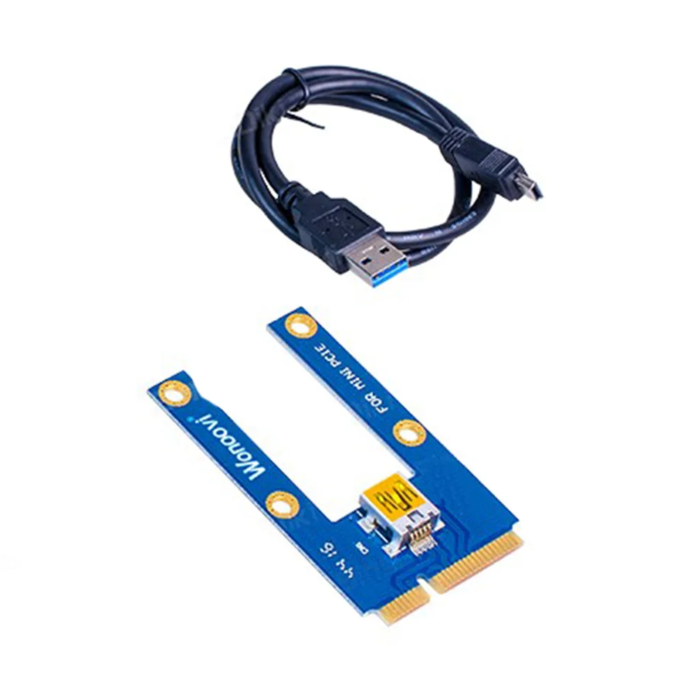 SuperDeals USB 3,0 Mini PCI-E a PCIe PCI Express 1X a 16X extensor adaptador de tarjeta elevadora Cable de extensión para minería de Bitcoin - imagen 5