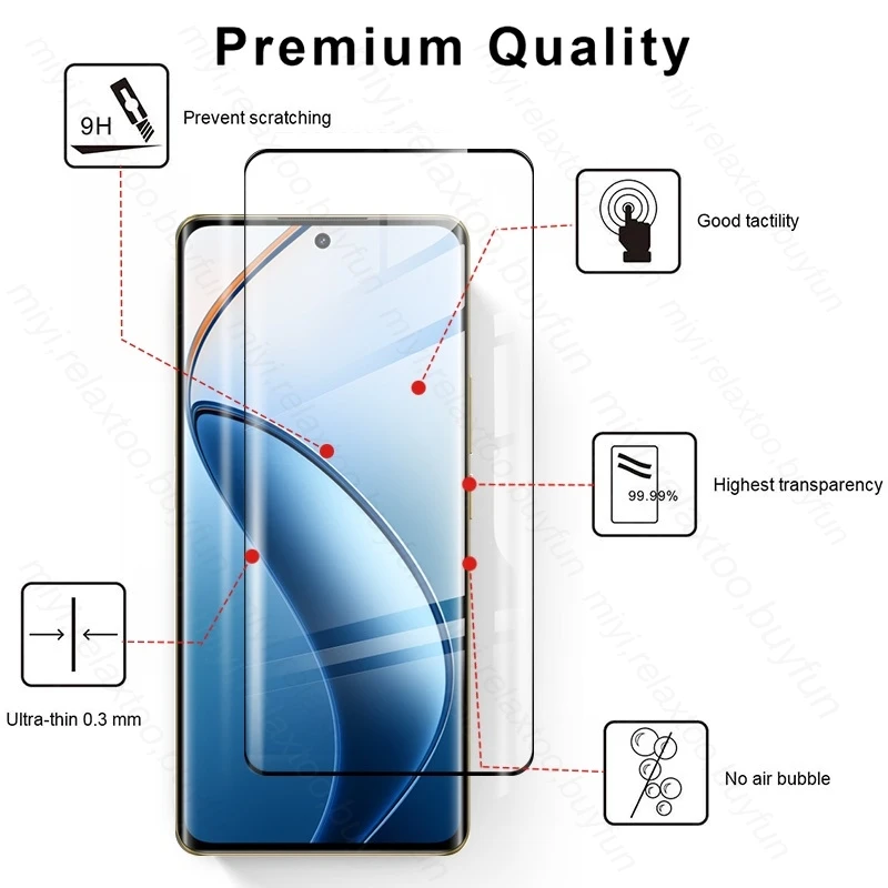 Protector de pantalla de vidrio templado para Realmi Realme12pro, 9H Premium, para Realme 12 Pro Plus Pro + 5G, 2 unidades - imagen 4