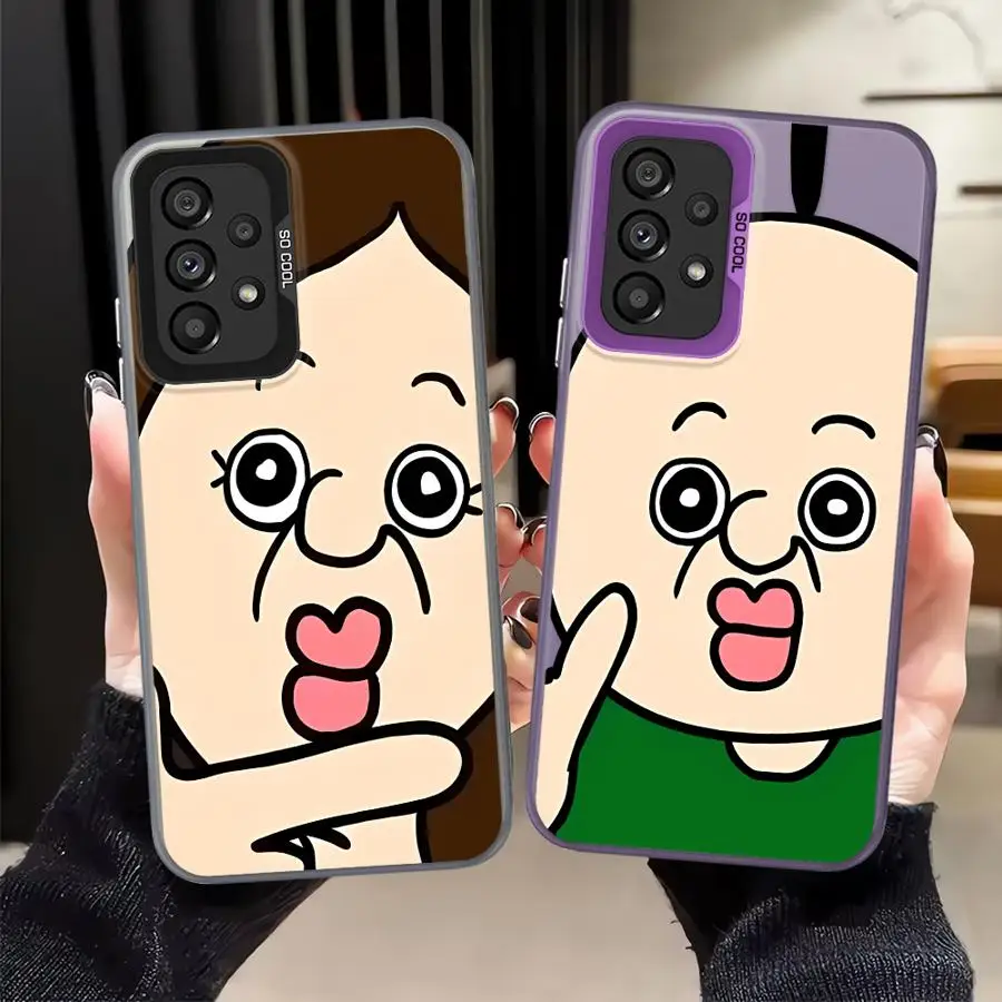 Linda pareja Bangbang Yuzhi funda trasera para teléfono para Samsung Galaxy A17 A20s A32 A34 A24 A25 A15 A16 A36 A35 A21s A23 A13 A14