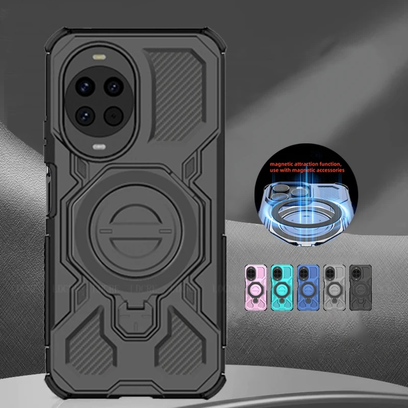 Para funda Huawei Nova 14 funda Huawei Nova 14 Capas parachoques trasero atracción magnética anillo de adsorción soporte Fundas Huawei Nova 14