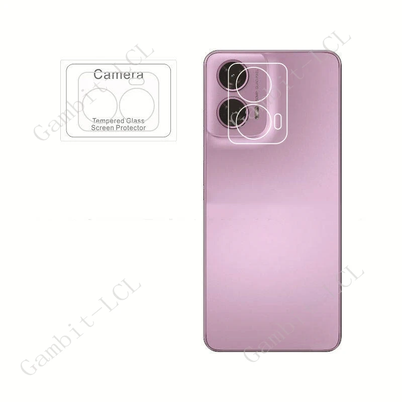 2 uds lente de cámara 3D vidrio templado para Motorola Moto E13 G24 G53 G54 5G Power G23 G13 G14 G84 G73 película protectora trasera - imagen 4