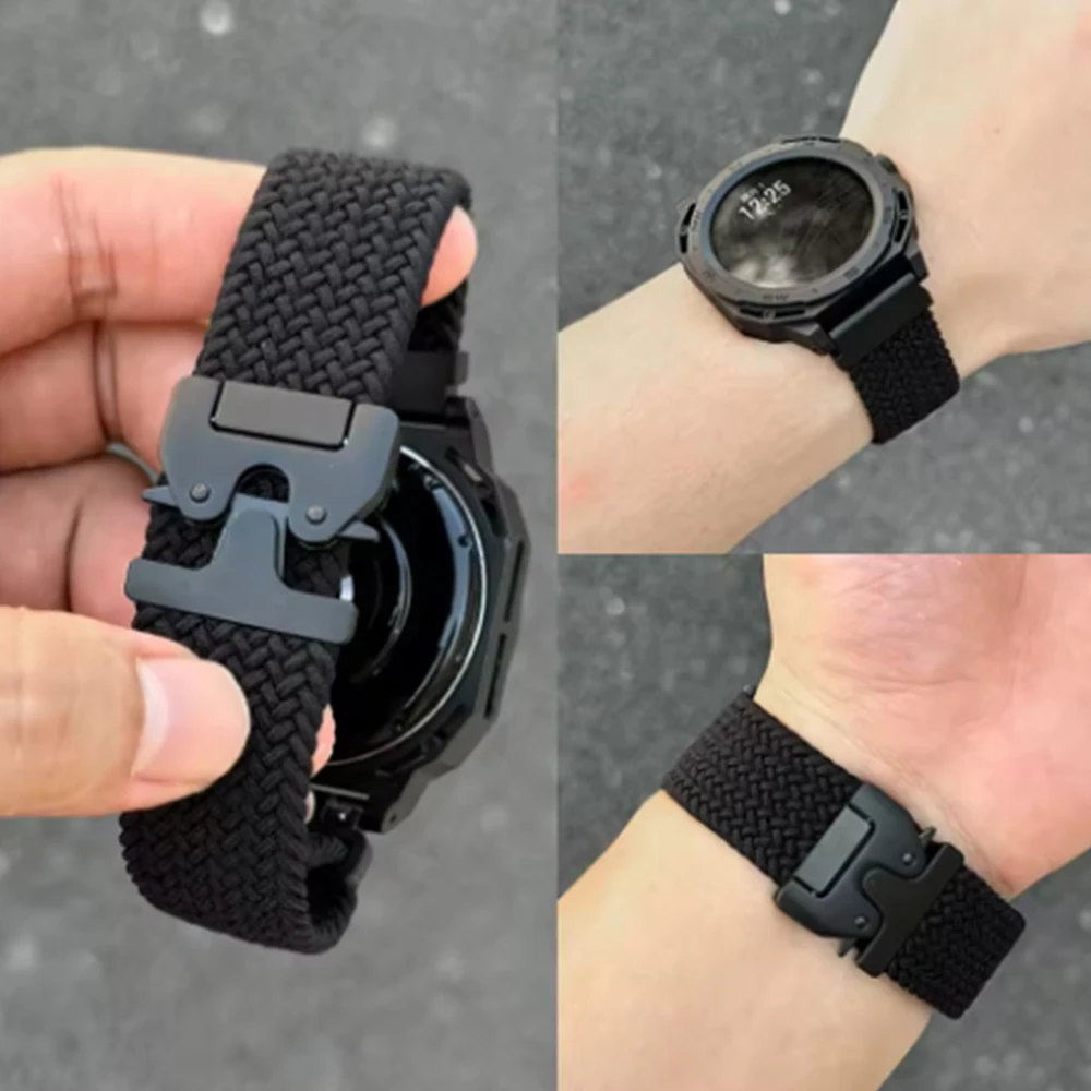 Bucle de nailon trenzado de 22mm y 20mm para pulsera Garmin Active 6 5 Vivoactive 6 5 3/Venu2 3/Sq Sq2/Forerunner 645 55 570 255 265 - imagen 3