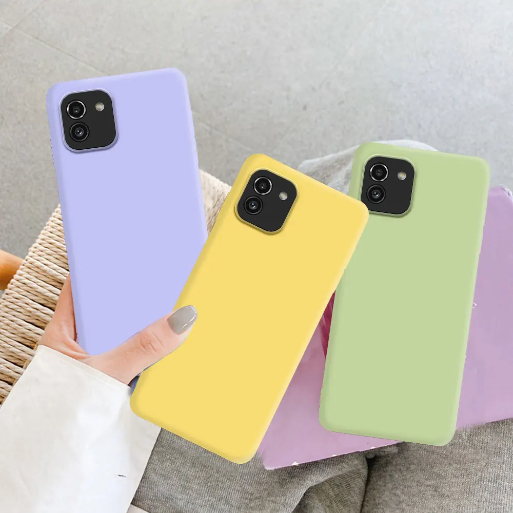 Funda de teléfono suave de silicona líquida para Samsung Galaxy A03 A04 A04S A04E A05 A05S A13 A23 A33 A14 A24 A34 A54 A25 4G 5G Fundas - imagen 3