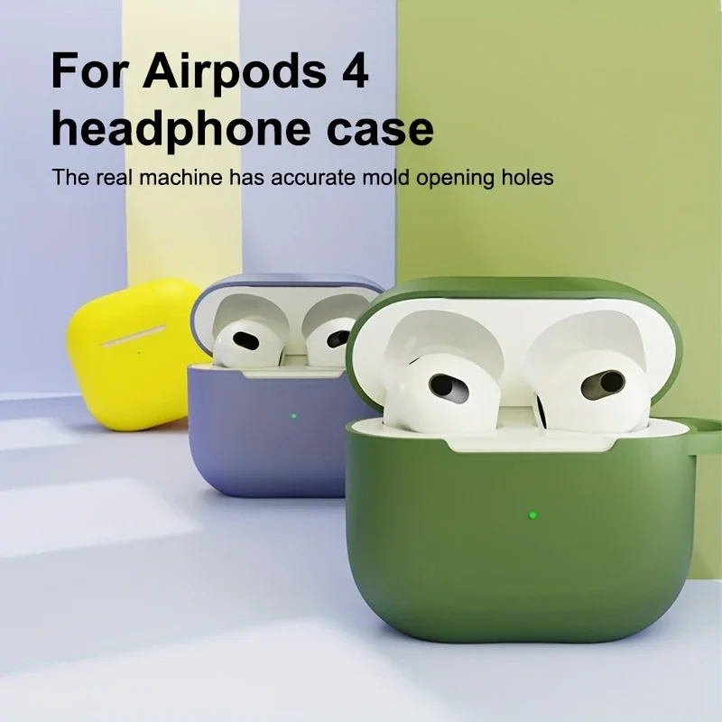 1-3 uds fundas de silicona suave para auriculares para Apple airpods 3/4 funda protectora para auriculares airpods4/3 fundas Airpods Pro 2 Accesorios - imagen 2