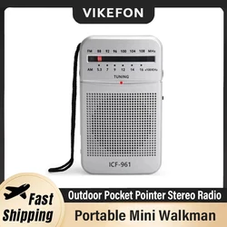 ICF-961 Radio de Bolsillo AM/FM con AUX para Exterior