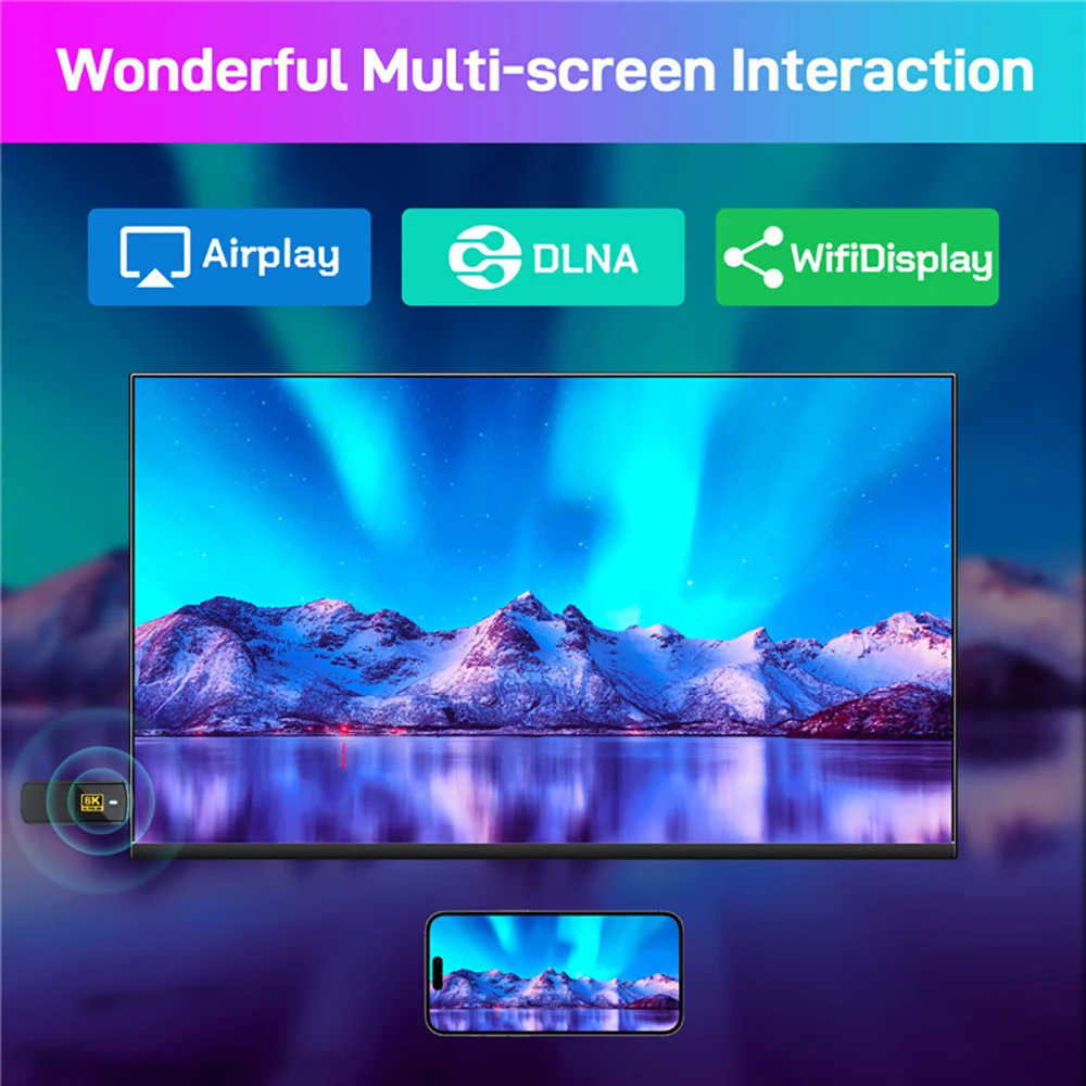 H96 Max M3 Smart TV Stick 8K Android 13 WIFI6 Control de voz Android compatible con HDMI TV Box 2GB 16GB OTA Bluetooth reproductor multimedia - imagen 4