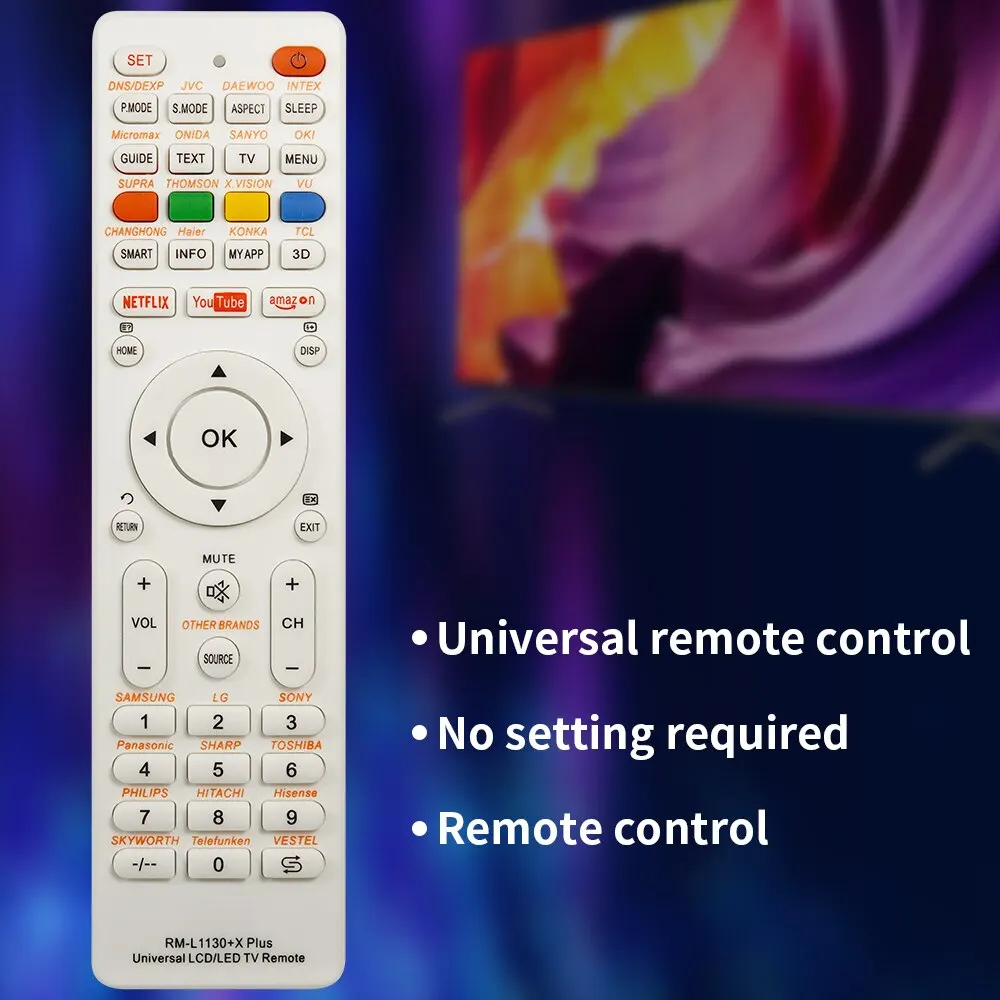 RM-L1130 universal + X reemplazo control remoto para televisión RM-L113 de TV + 12 RM-L1130 + 8 - imagen 5