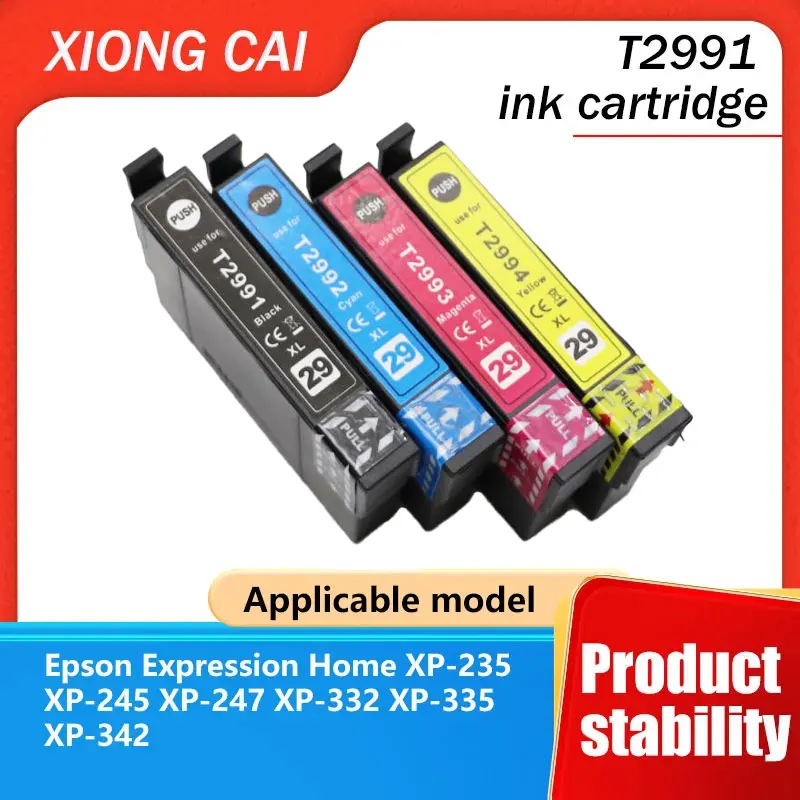 Tinta compatible T29/T29XL: para impresoras Epson XP-200/300/400 series (incluye T2991-T2994)