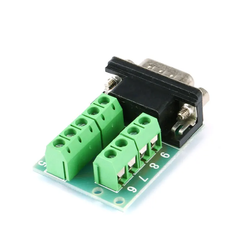 Adaptador de conector macho y hembra DB9, Terminal de tornillo de 9 pines y 9 orificios, placa de conversión RS232 RS485, convertidor DR9 COM D-SUB, 1-10 Uds. - imagen 5