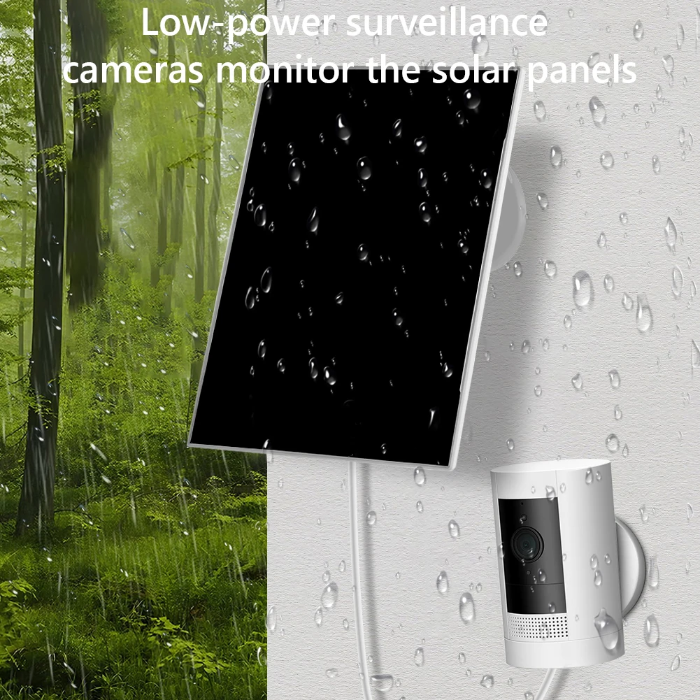 Panel Solar de 3W y 6V USB + tipo C 2 en 1, cargador de células solares para exteriores, Cable de carga de 9,8 pies para cámara de seguridad/sistema de luz - imagen 4