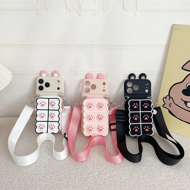 Para Samsung Galaxy A12 A11 A71 A51 A52 A22 A02s A32 A13 A53 A03s A04s A20s A33 A73 A23 Funda tipo billetera con pata de gato con accesorios - imagen 3