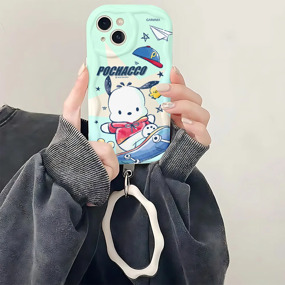Funda de teléfono con cordón de Pochacco Purin de dibujos animados para Xiaomi Mi 15 14 12 12T 11 Lite Poco M6 X7 X6 F6 X5 M3 Ultra Pro GT NFC 4G 5G - imagen 2