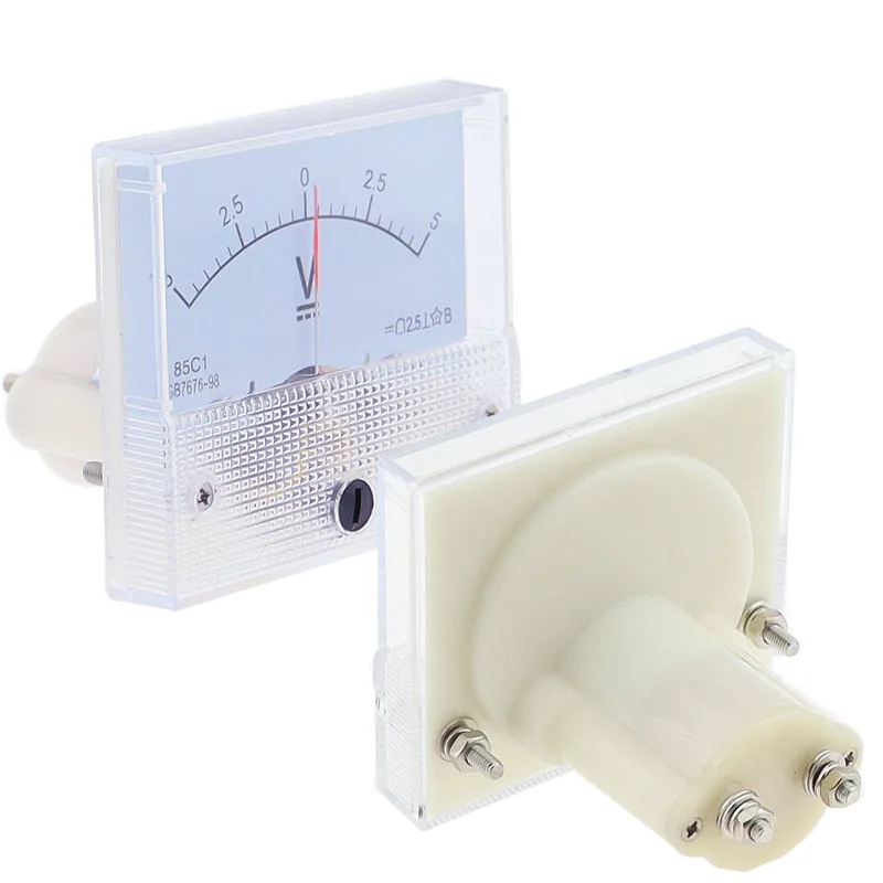 Voltímetro positivo y negativo de CC tipo puntero 85C1-V 5V10V15V20V30V50V100V150V250V medidor de puntero bidireccional - imagen 4