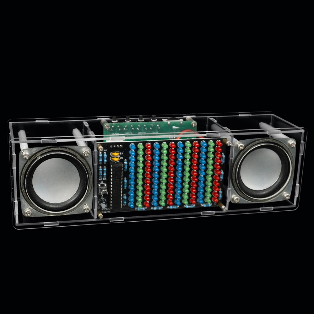 Kit de altavoces con Bluetooth, MH-M18 de espectro de música LED electrónico, doble canal, práctica de soldadura, altavoz de 3W 8002, amplificador DC5V - imagen 2
