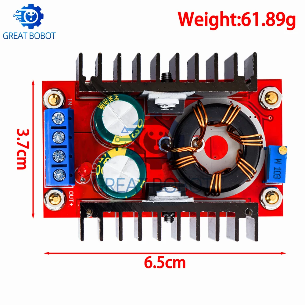 Convertidor Boost BS 1 piezas DC 9A 300W 150W, reductor, 5-40V a 1,2-35V, módulo de potencia XL4016 - imagen 4
