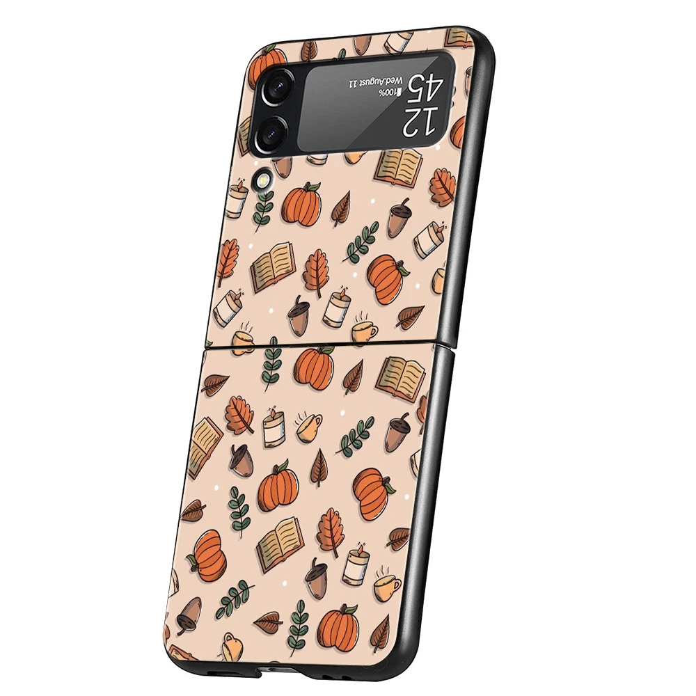 Funda de teléfono con gusanos de libro divertido para Samsung Galaxy Z Flip 3 4 5 6 7 PC plegable negro duro para Samsung Z Flip3 Flip4 Flip5 - imagen 3