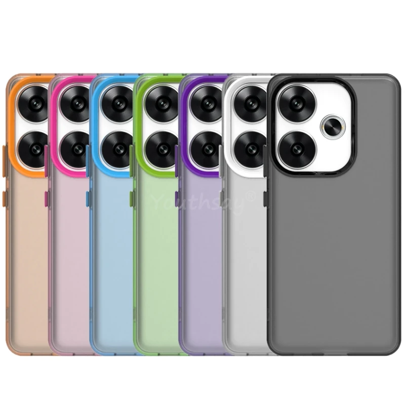 Funda transparente esmerilada para Xiaomi POCO F6, funda de silicona mate Simple de TPU, funda protectora para teléfono POCO F6 Pro