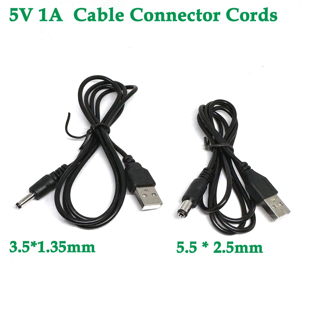 USB a DC5.5 DC línea de datos electrónica de carga accesorios electrónicos USB a DC 5,5*2,1/5,5*2,5mm Cable de alimentación con núcleo de cobre