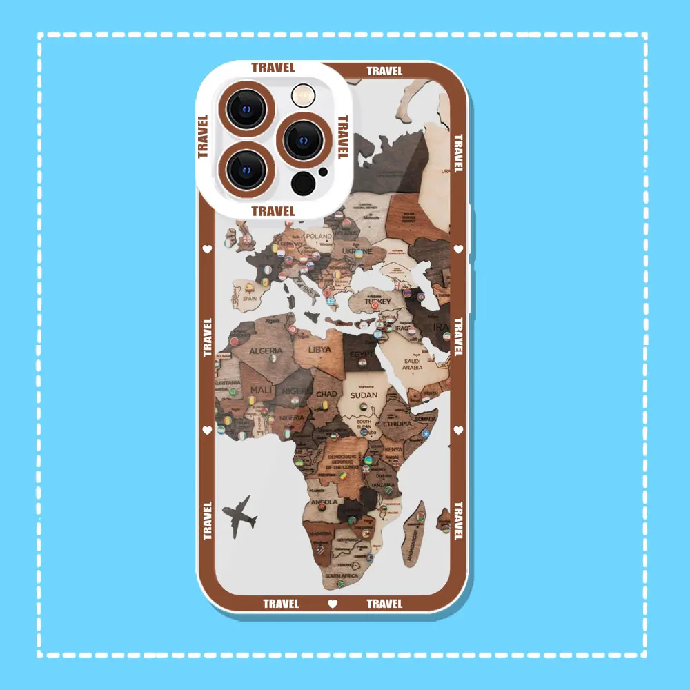 Funda de teléfono de viaje con mapa del mundo de aviones geniales, cubierta transparente para Redmi Note 13, 12, 11, Pro Plus, 12S, 11T, 11S, 10, 10S, 9S, 8T, 8 Pro Max - imagen 4