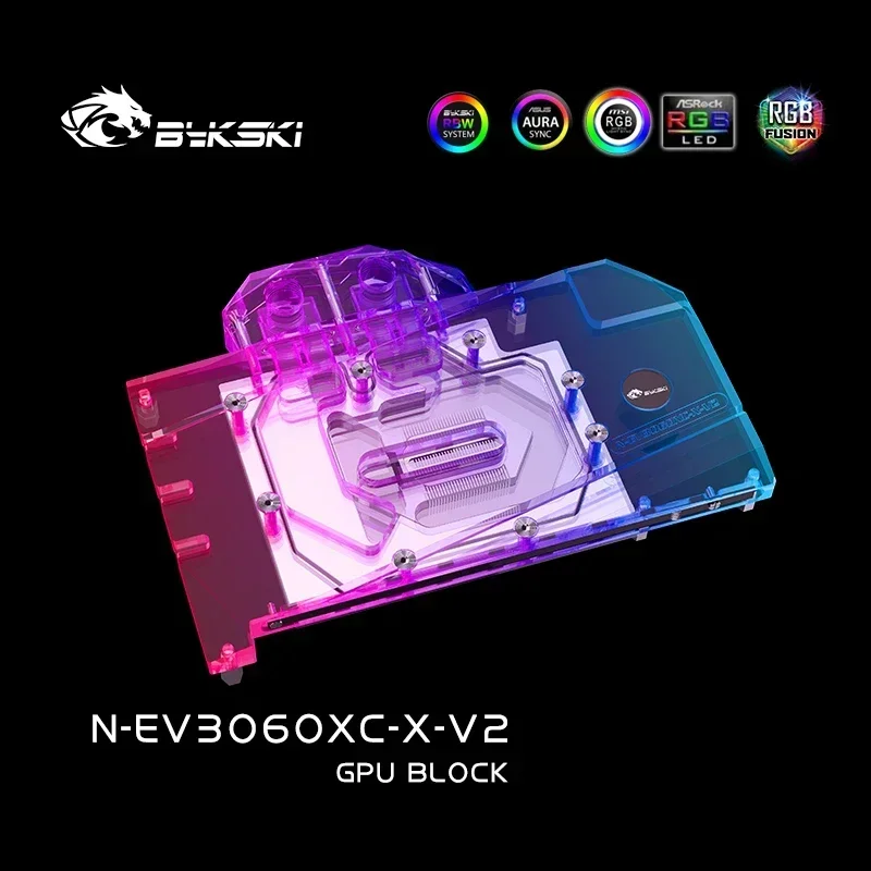 Tarjeta gráfica Bykski bloque de agua para tarjeta de vídeo EVGA RTX 3060 TI XC con placa trasera, enfriador GPU N-EV3060XC-X-V2 - imagen 5