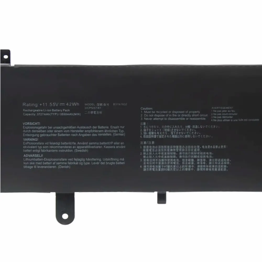 Nueva batería de ordenador portátil 11,52 V 42WH B31N1632 para ASUS ZenBook 14 X405 X405U X405UA 3ICP5/57/81 0B200- 02540000 0B200- 02540000 - imagen 3