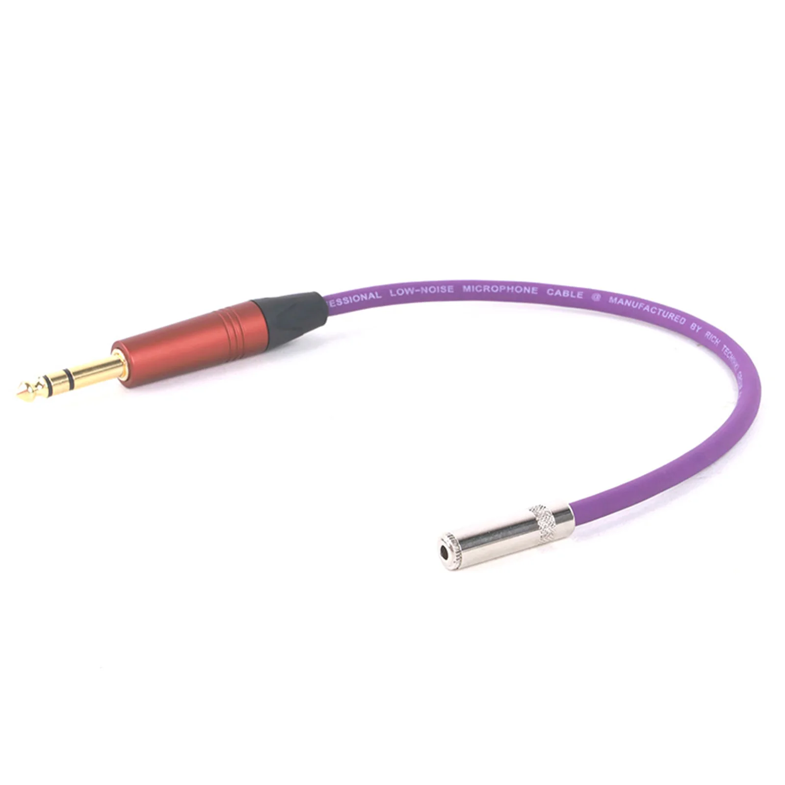 Cable adaptador de Audio para mezclador, amplificador, altavoz, chapado en oro, divisor AUX, 6,35mm, TRS macho a 3,5mm - imagen 4