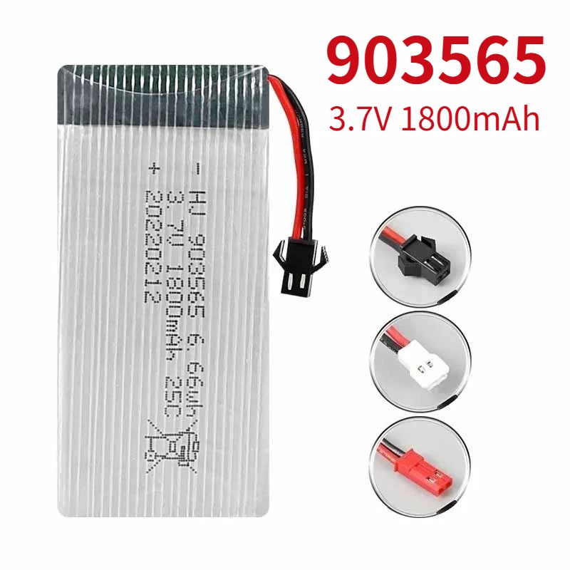 903565 3,7 V 1800mAh batería de polímero de litio recargable para modelo de avión Control remoto accesorios para drones juguetes RC