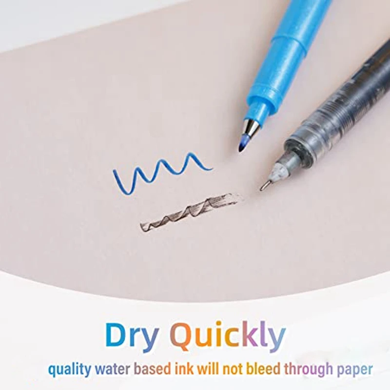 Juego de bolígrafos de punta de pincel a base de agua, bolígrafos de diario, colores surtidos, 15 piezas - imagen 3