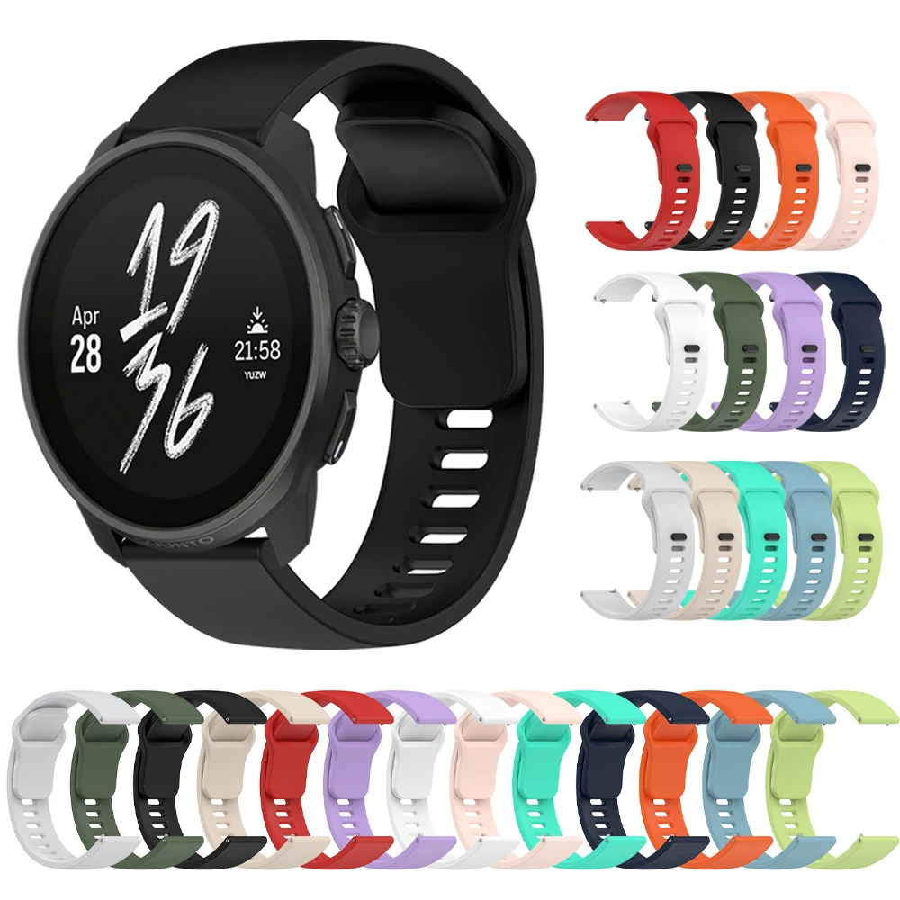 Correa de reloj de 20mm y 22mm para SUUNTO RACE S/OCEAN/VERTICAL/5 9 PEAK PRO, correa de silicona para pulseras COROS PACE 3 2 APEX 2 Pro - imagen 2