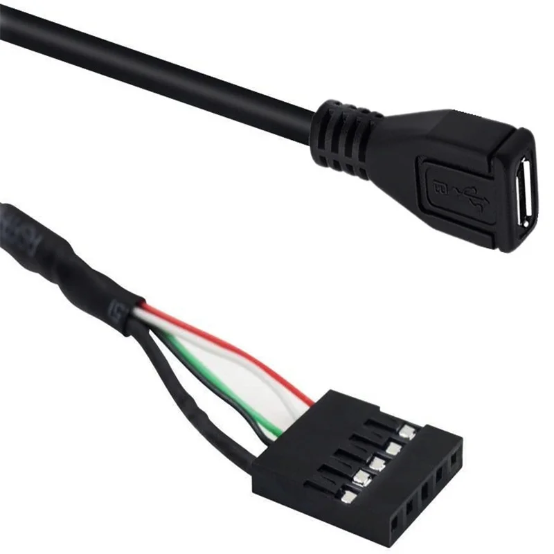 50CM Mini 5P USB Micro USB hembra a 1x 5 pines hembra 2,54 USB encabezado PCB Cable de placa base - imagen 5