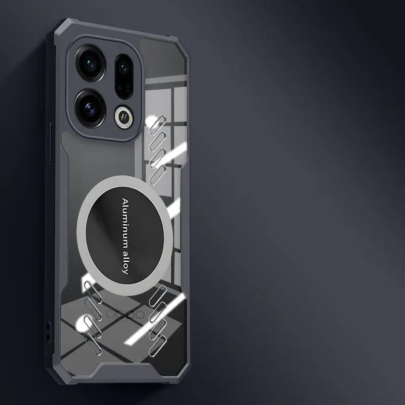 Funda magnética para OPPO Find X9 Pro X8, bolsa de aire de refrigeración de grafeno, cubierta anticaída para OPPO Find X8 Ultra X8S + Capa - imagen 4