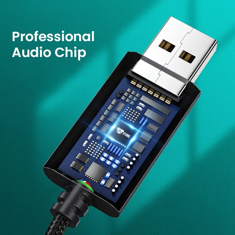 Cable de Audio USB a conector de 3,5mm, adaptador USB a Aux, tarjeta de sonido estéreo externa, compatible con USB a TRRS, auriculares con puerto auxiliar de 4 polos - imagen 5