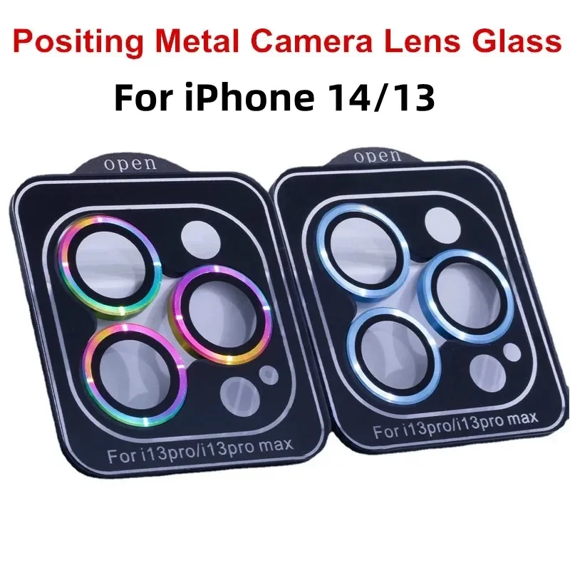 Cubierta completa de cristal de lente para IPhone 15 Pro Max, cubierta protectora de cámara de Metal para IPhone 13 Pro Max 13 Mini 15 Plus 14pro Max - imagen 2