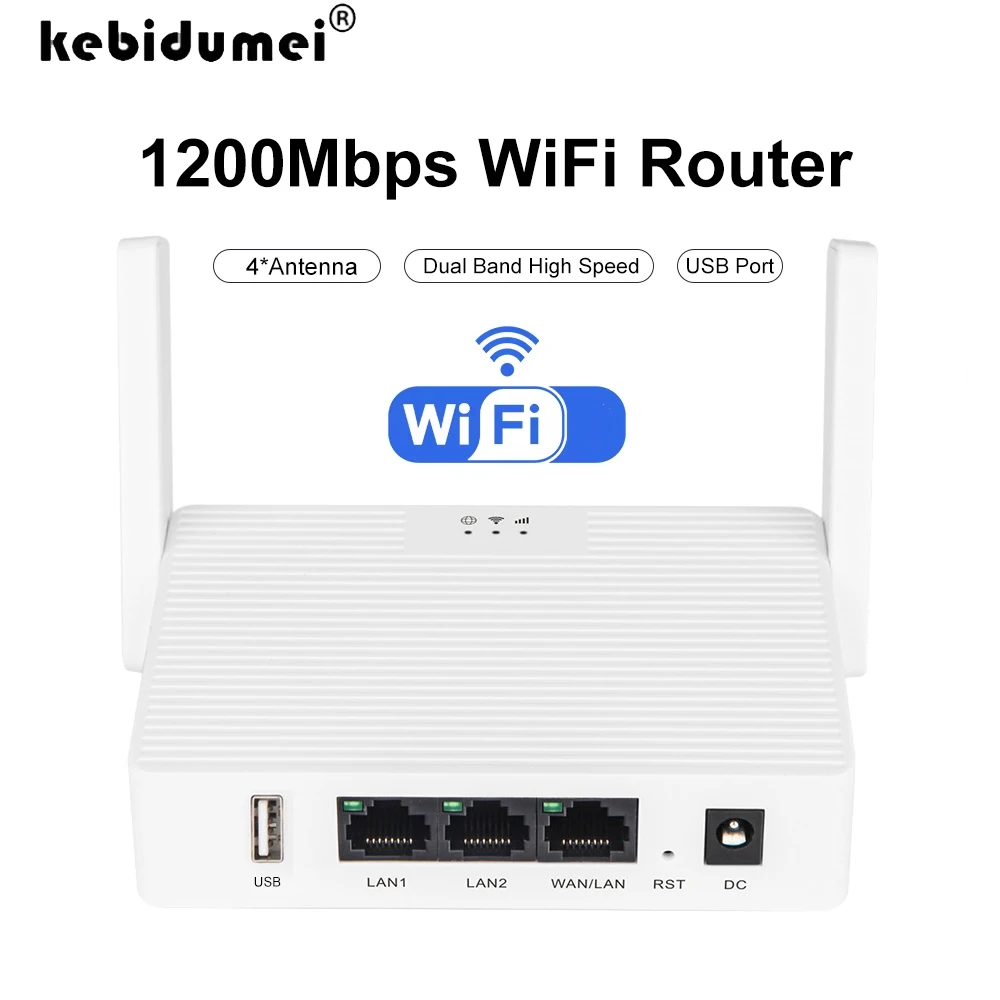 Enrutador WiFi de 1200Mbps de doble banda 2,4G/5GHz 802.11AX amplificador de señal inalámbrico WPA3 tarjeta de red Gigabit de malla fácil para el hogar y la Oficina
