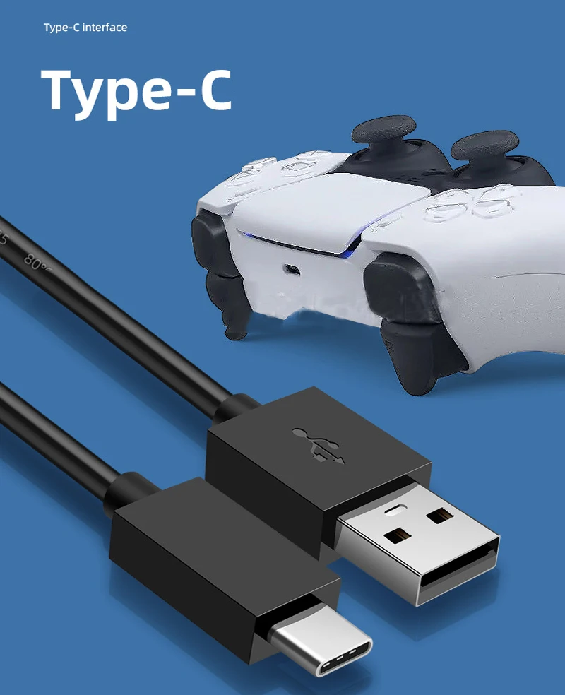 Cable de carga de 1,5 m para mando de PS5, accesorio de reparación para mando de Playstation 5 - imagen 3