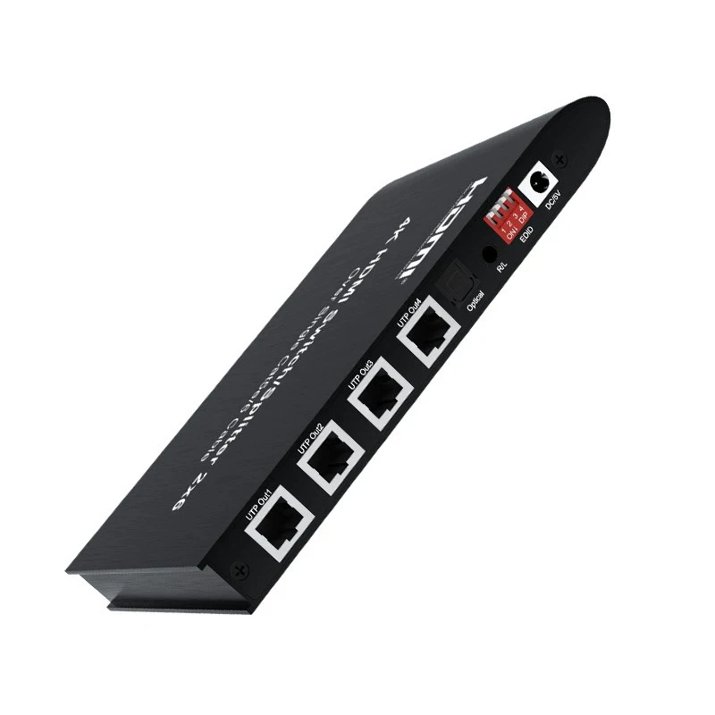 Transmisor divisor de interruptor HDMI 4K 2x6 con 2 puertos HDMI 4 puertos de Cable de red RJ45 Vs receptor extensor Ethernet HDMI 4K 120M - imagen 2