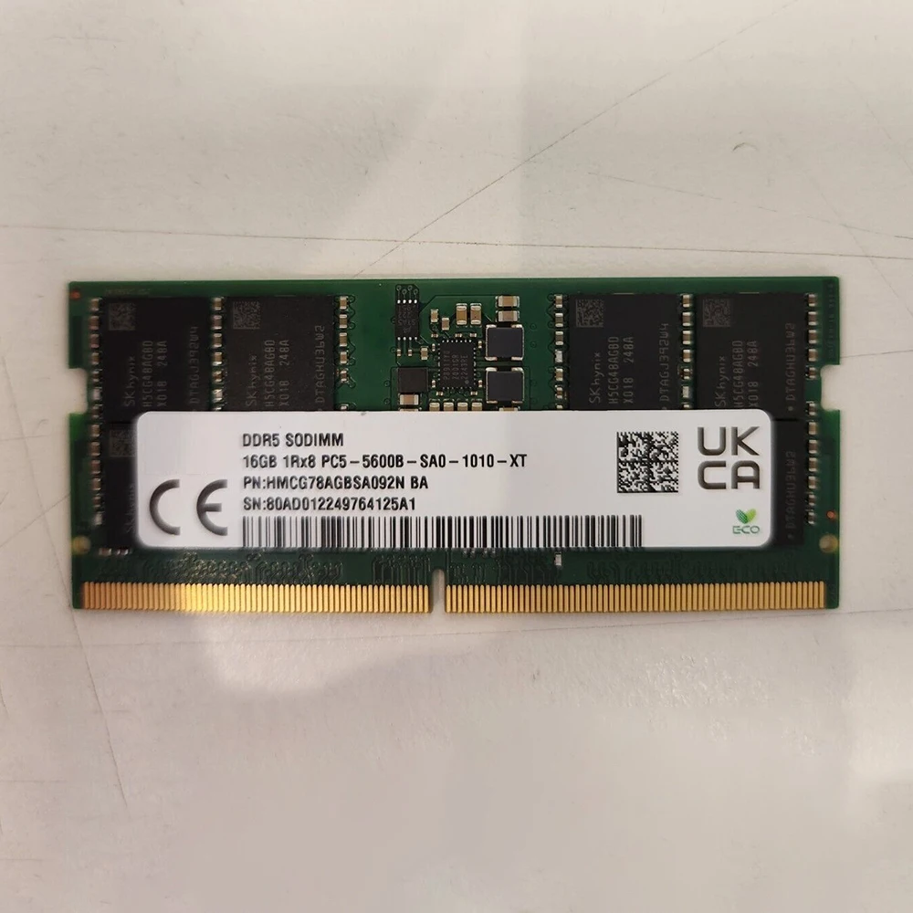 1 Uds RAM 16GB 16G 1RX8 DDR5 5600B memoria para portátil HMCG78AGBSA092N