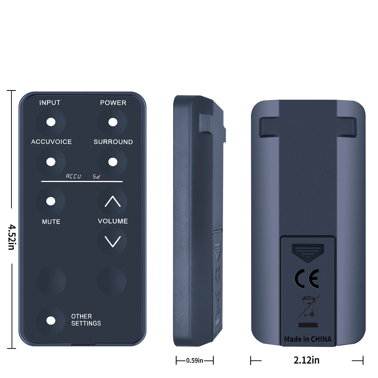 Nuevo Control remoto funciona para ZVOX AccuVoice AV120 barra de sonido TV altavoz - imagen 5