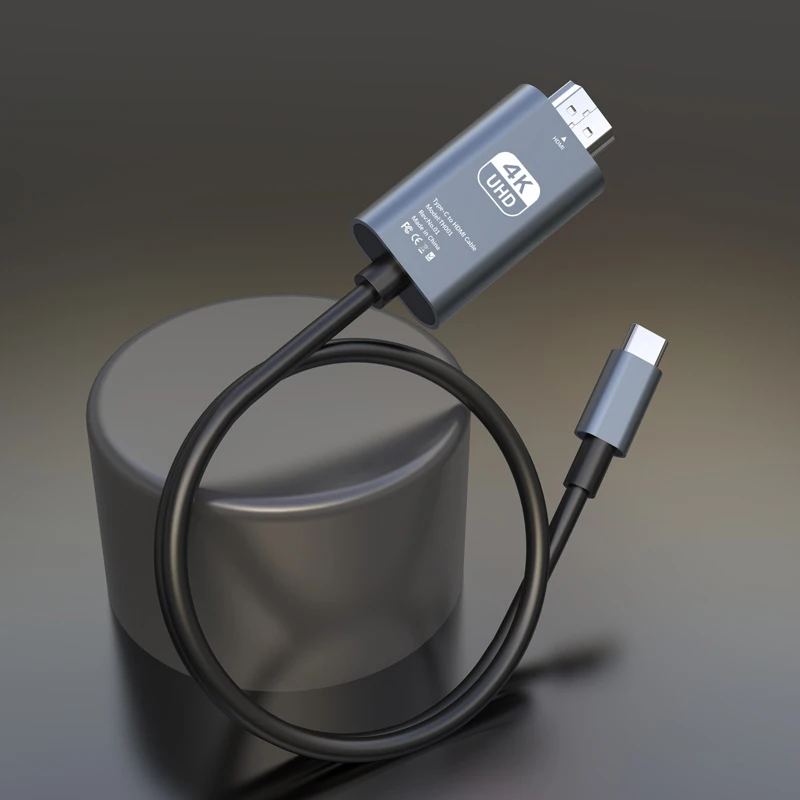 Cable USB TYPE-C a HDMI, Compatible con HDMI 2,0, 4K, 60Hz/30Hz, teléfono, tableta, PC, portátil a HDTV, MONITOR, proyector, teléfono Huawei, 2M