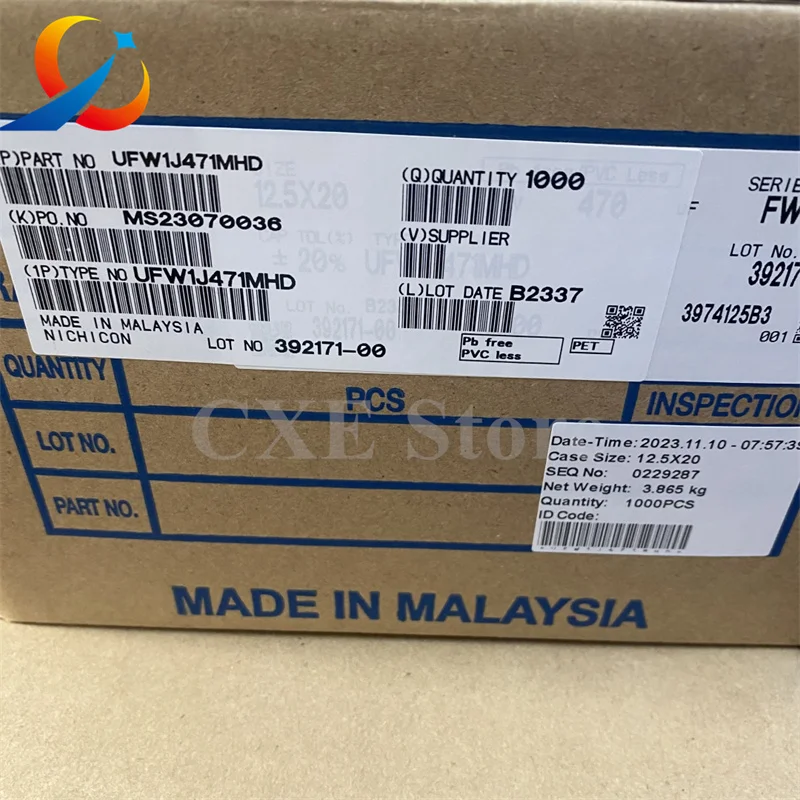 20 piezas NICHICON FW serie 63V470UF volumen 12,5X20MM condensadores electrolíticos condensador de Audio HIFI UFW1J471MHD nuevo - imagen 2