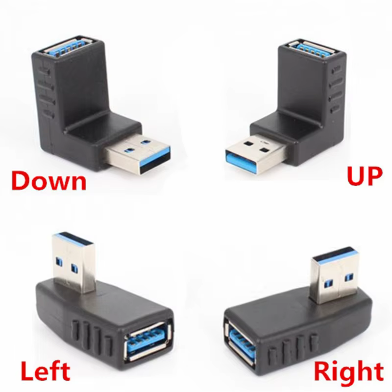 Adaptador USB 3.0 90 Grados Macho a Hembra - Extensión Angular Izq. - imagen 5