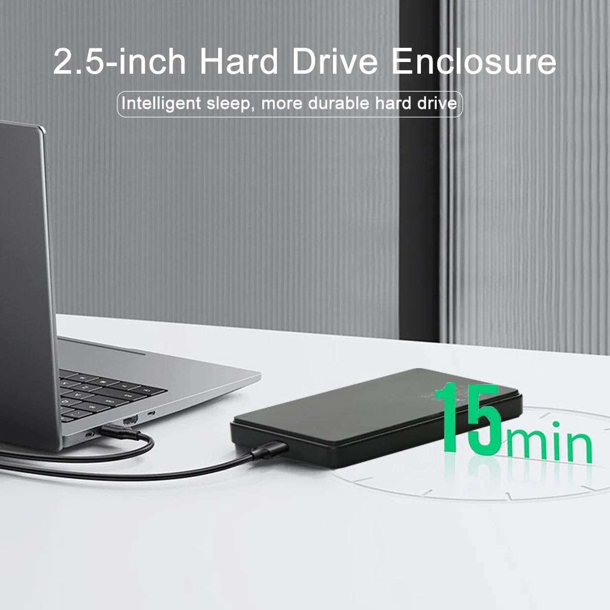 Caja de disco duro USB 3,0/tipo C a 2,5 pulgadas, carcasa SATA HDD SSD, caja de disco duro externo de alta velocidad para PC y portátil - imagen 4