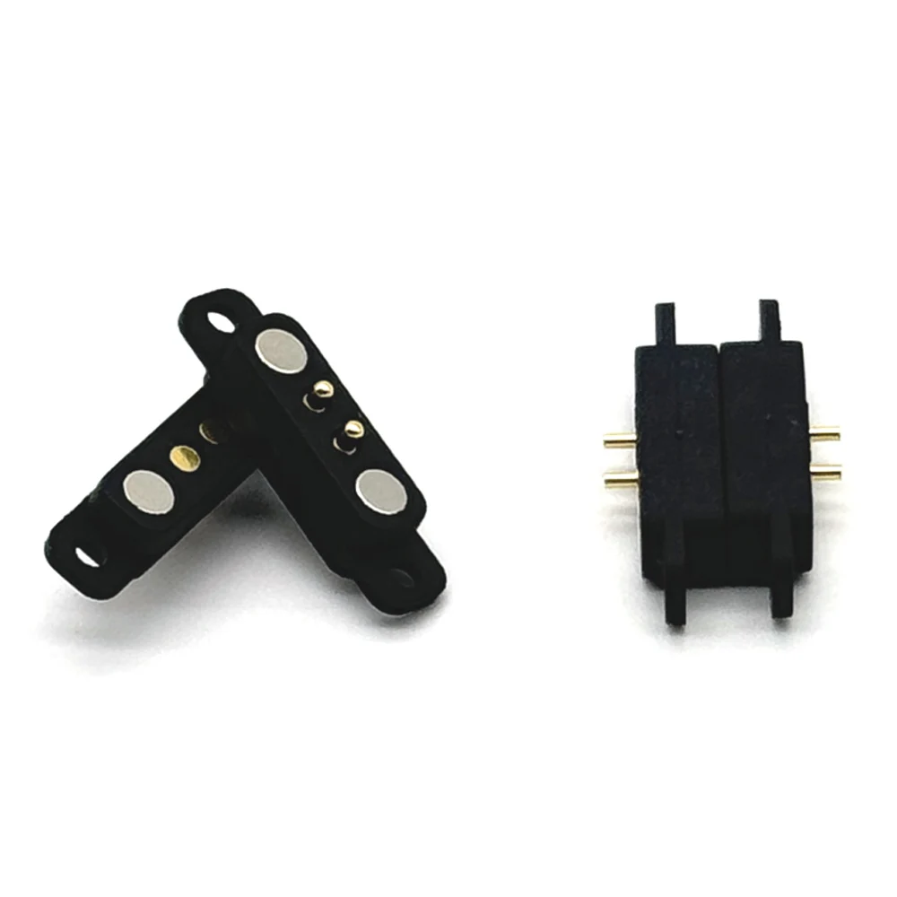 2 pines con orejas espaciado impermeable 2,80mm conector Pin Pogo magnético Pogopin macho hembra toma de corriente CC con resorte - imagen 5