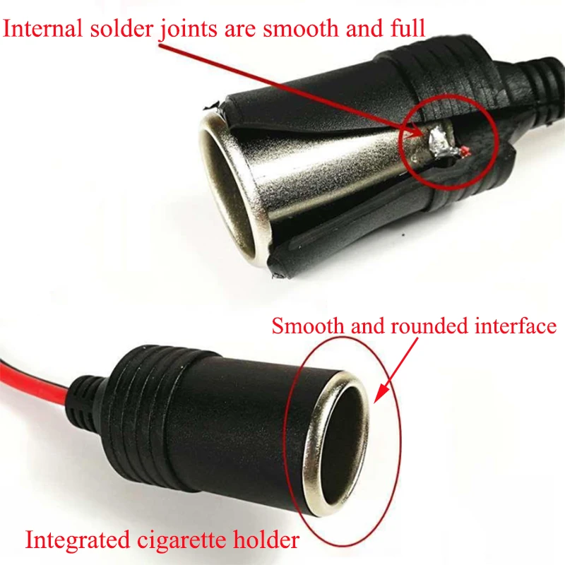 Abrazadera de Terminal de batería de coche de 12V, adaptador de toma de corriente para encendedor de cigarrillos, bomba de batería de Camping, divisor de adaptador de corriente de 0,35-5M - imagen 4
