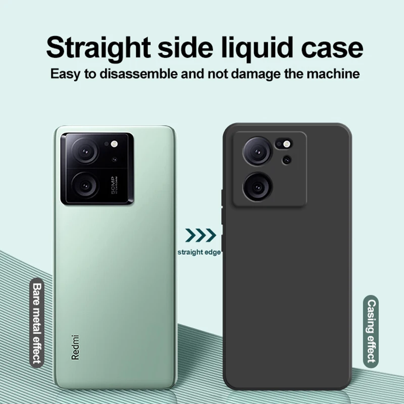 Funda Mi 13T Mi13T Pro, funda suave de silicona líquida de lujo para Xiaomi Mi 13T Mi 13 T Pro Mi13T Pro 5G, Fundas protectoras para teléfono - imagen 4