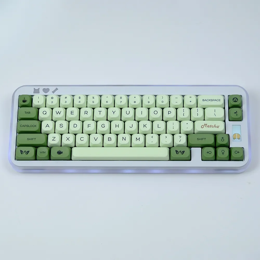 135 teclas Matcha verde KOA MOA perfil Keycaps japonés coreano tinte-Sub PBT Keycap para Cherry Mx Switch Teclado mecánico 7U ISO - imagen 5