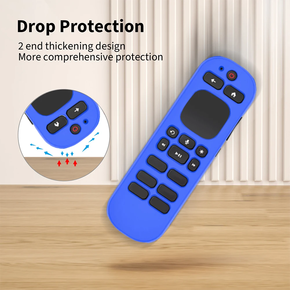 Remote Control Silicone Protective Case For Roku Voice Remote Pro 2nd Edition RCB1R 2024 Anti Slip TV Remote Protective Sleeve - imagen 4