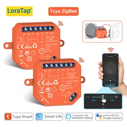 LoraTap Módulo Relé Zigbee para Persianas – Control por Voz