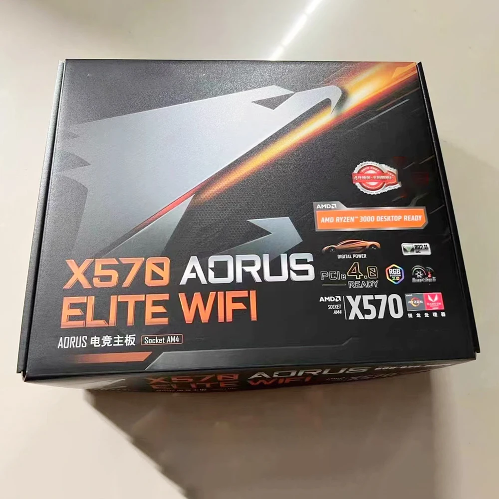 Para placa base Gigabyte ATX 4XDDR4 128GB AM4 X570 AORUS ELITE WIFI placa base de escritorio - imagen 5