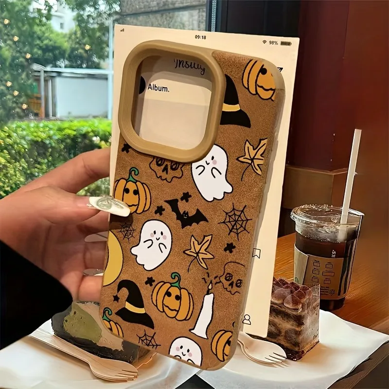 Funda suave de piel de oveja Vintage a prueba de golpes de piel sintética mate para iPhone 17 11 12 13 14 15 16 Pro Max Plus XS X XR - imagen 3